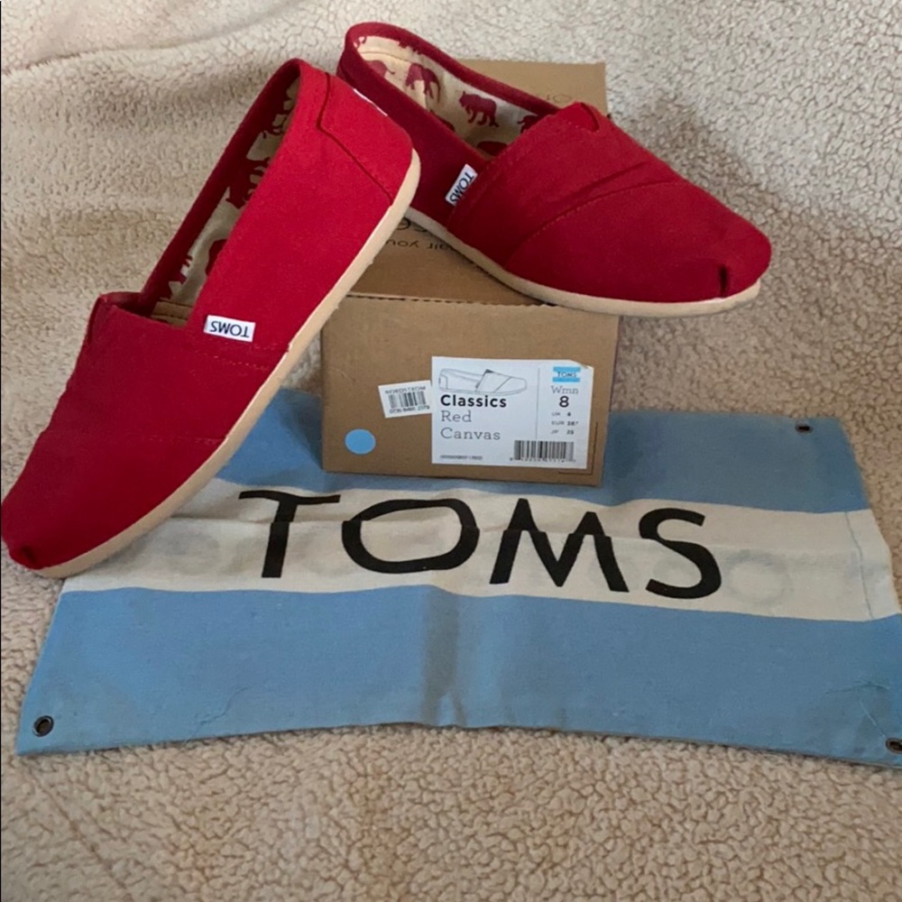 Toms Classics Canvas in Red